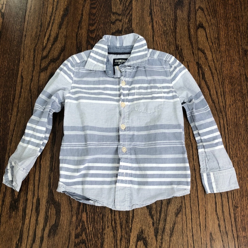Kids Striped Button Down Shirt